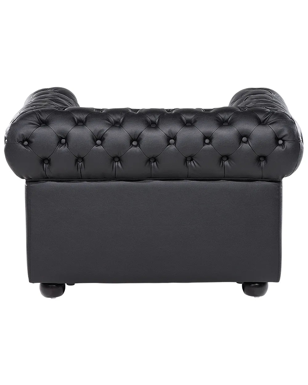 Armchair Leather Black Loriece