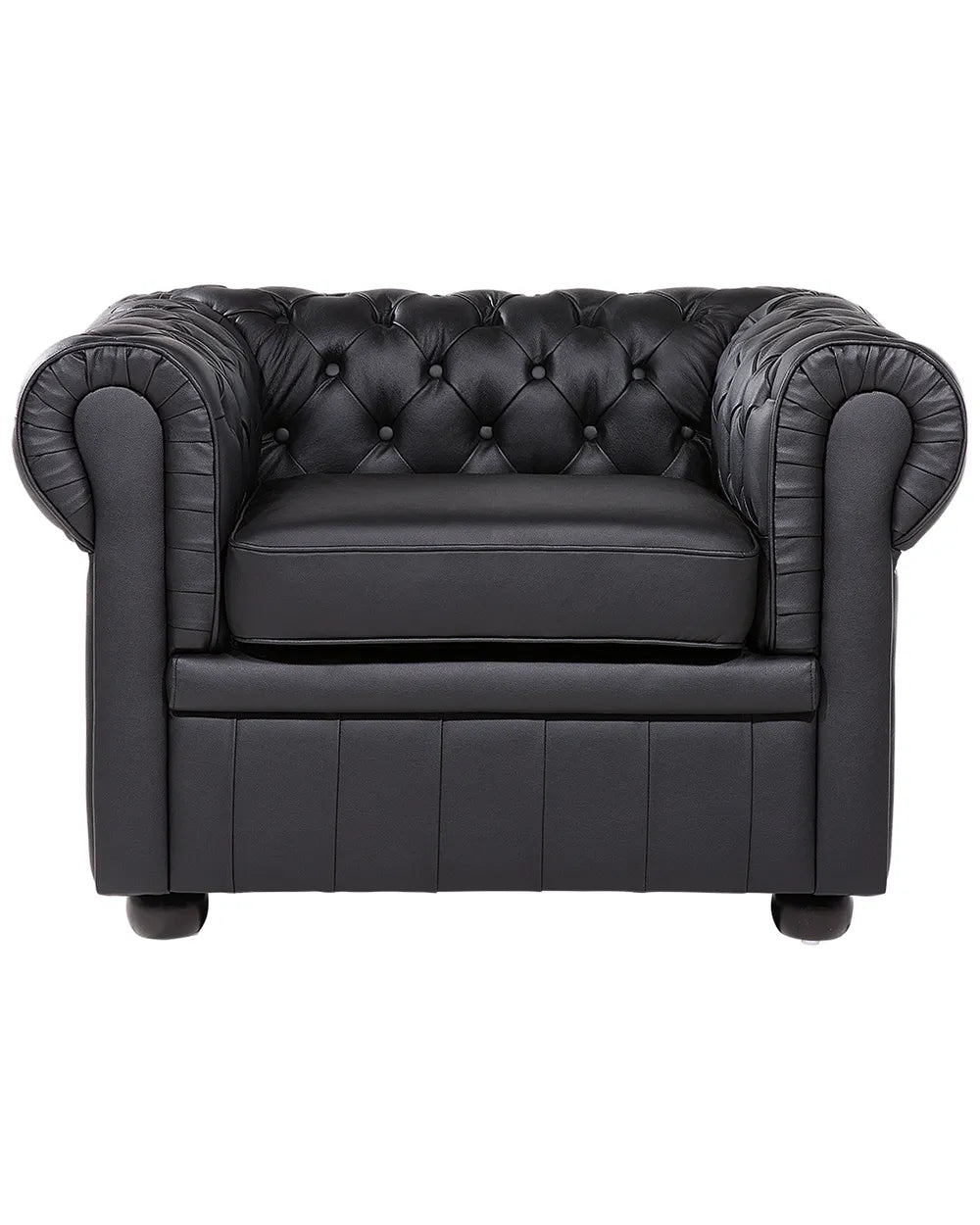 Armchair Leather Black Loriece