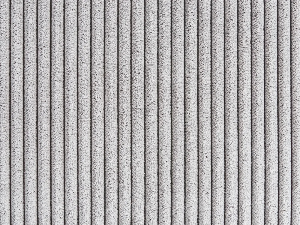 Corner Sofa 3 Seater Corduroy Light Grey Left Hand Rafael