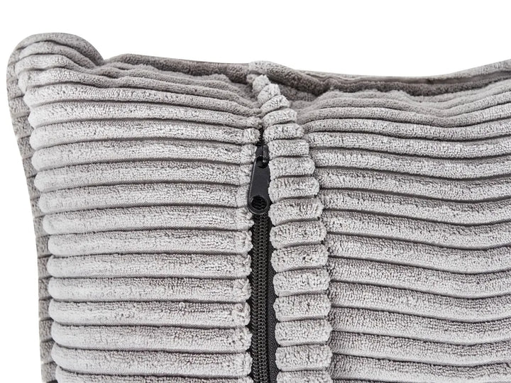 Corner Sofa 3 Seater Corduroy Light Grey Left Hand Rafael