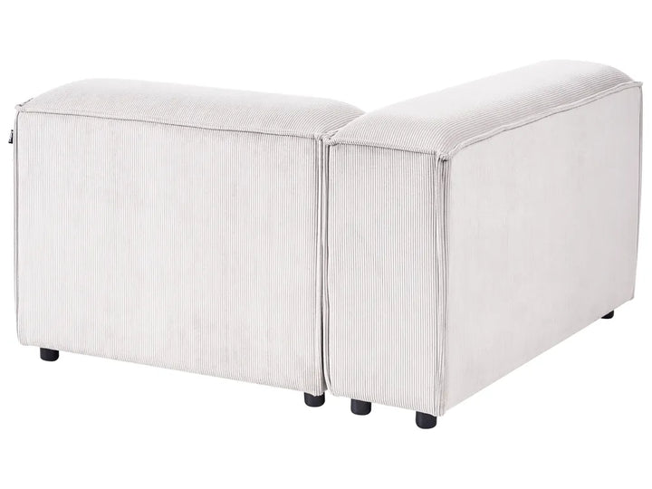 Modular Corner Sofa 4 Seater Corduroy Off-White Left Hand Oakham
