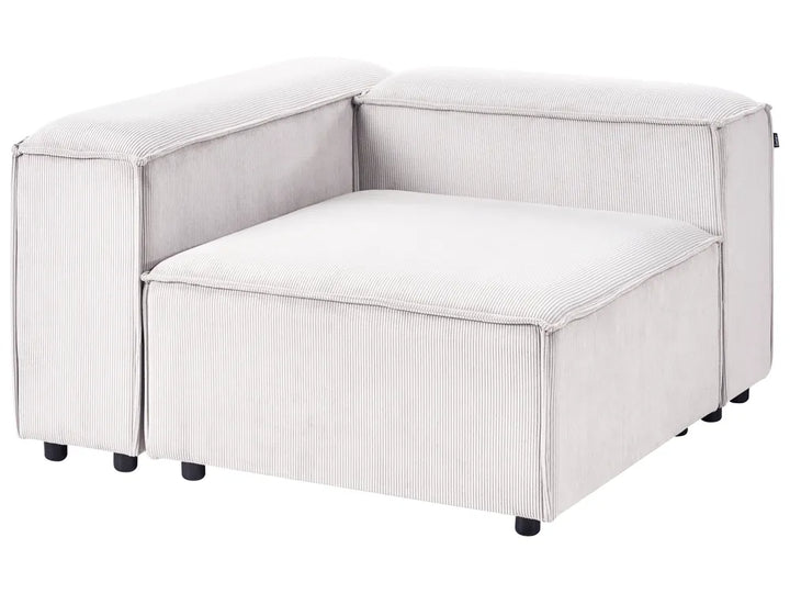 Modular Corner Sofa 4 Seater Corduroy Off-White Left Hand Oakham
