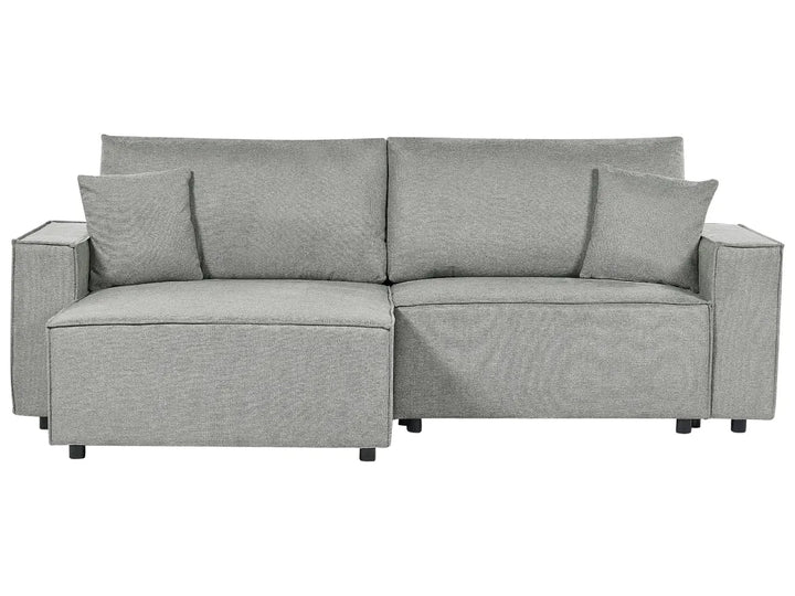 Corner Sofa Bed 3 Seater  Fabric Grey with Storage Right Hand Fairbairn