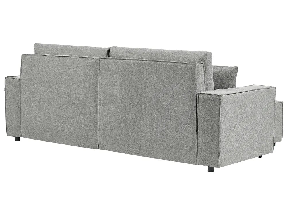 Corner Sofa Bed 3 Seater  Fabric Grey with Storage Right Hand Fairbairn