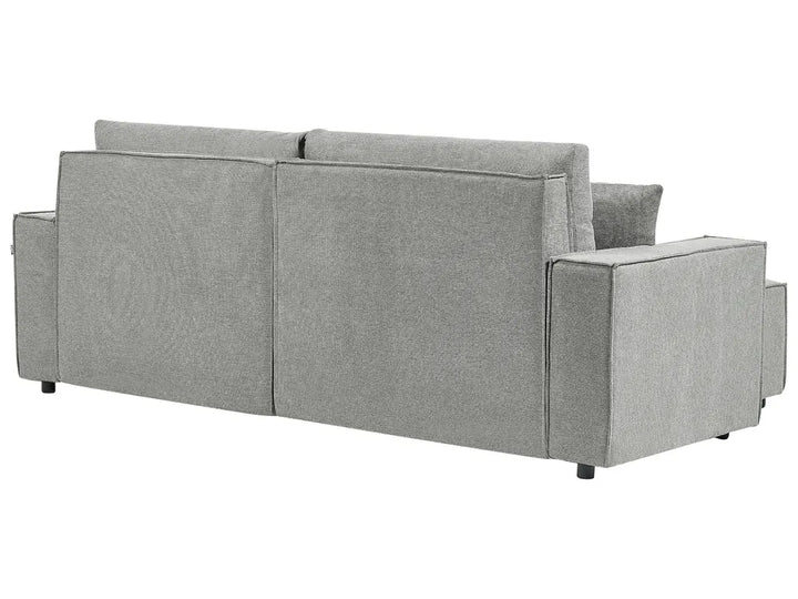 Corner Sofa Bed 3 Seater  Fabric Grey with Storage Right Hand Fairbairn