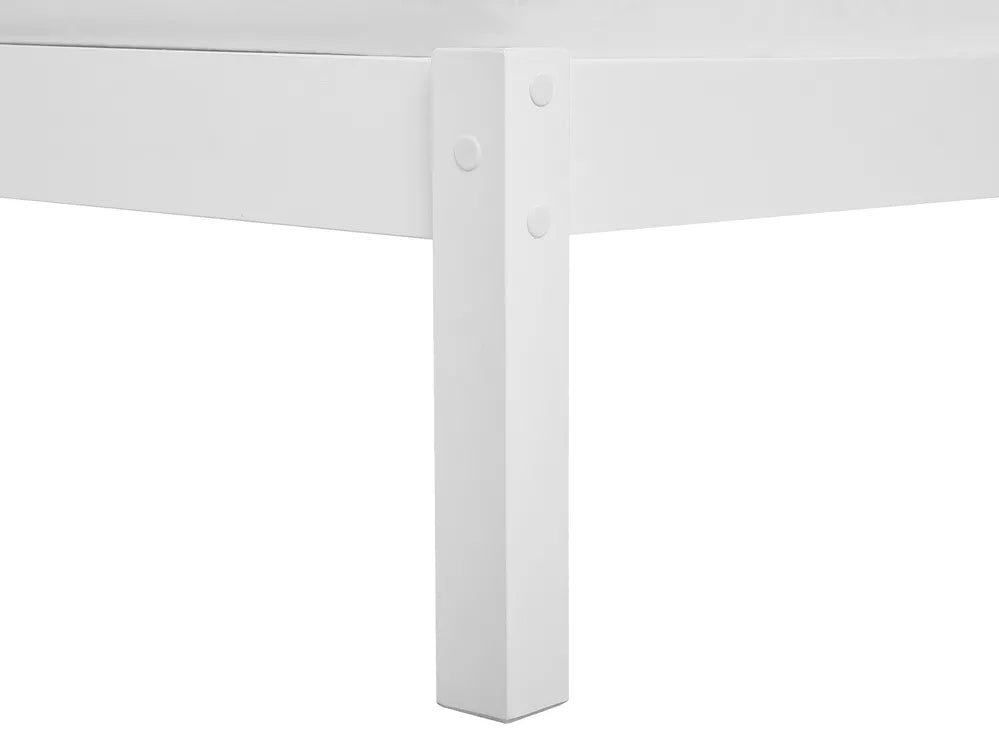 Bed Pine Wood 140 x 200 cm (EU Double) White Vidoje
