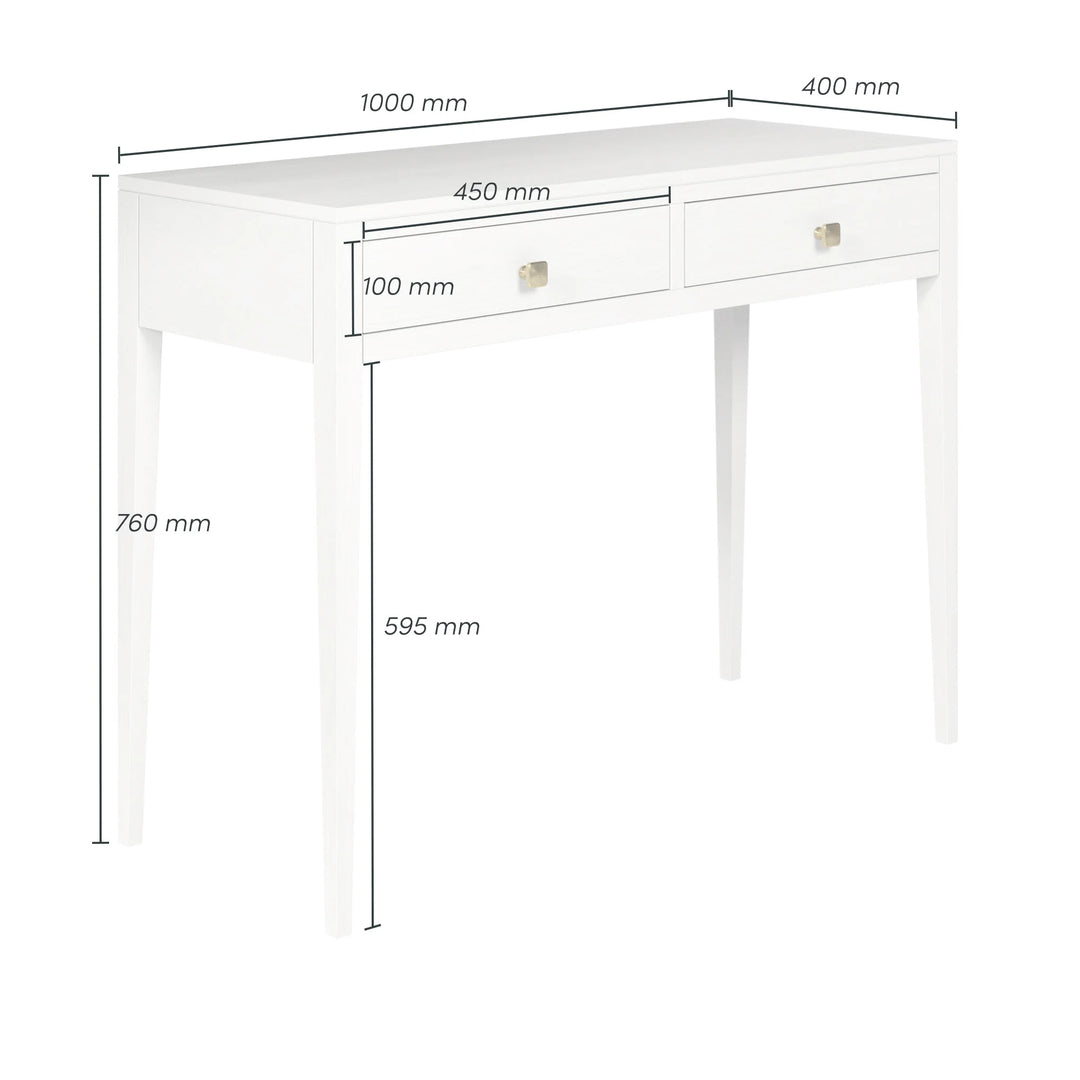 D.I. Designs Radford White Oak Wood Console Table