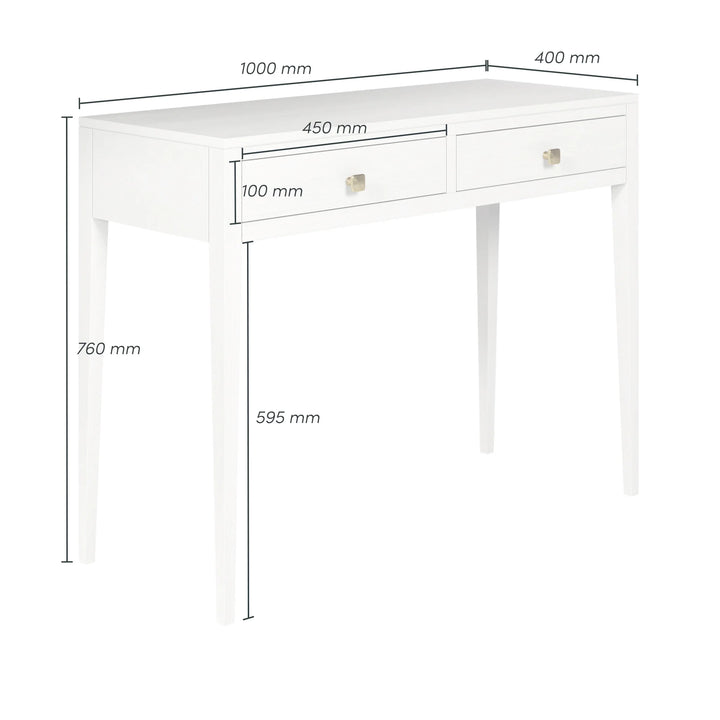 D.I. Designs Radford White Oak Wood Console Table