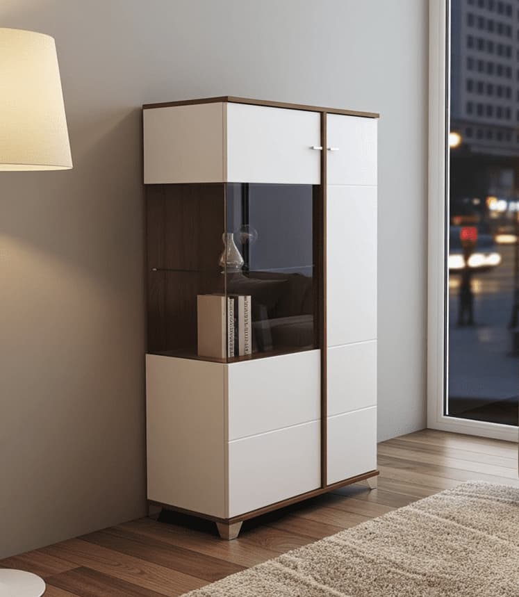 Modern cabinet with glass door 