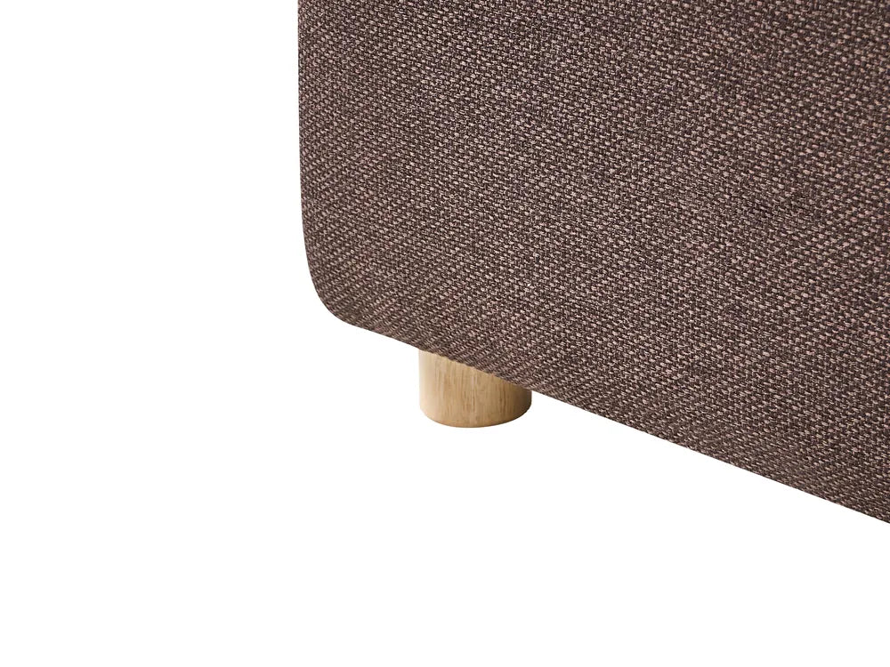 Sofa 2 Seater Fabric Dark Brown Cristan