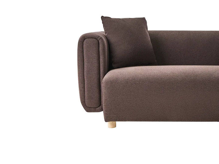 Sofa 2 Seater Fabric Dark Brown Cristan