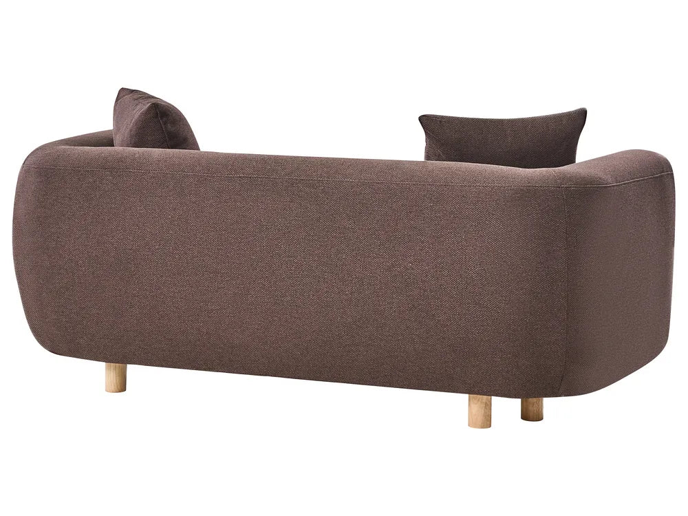 Sofa 2 Seater Fabric Dark Brown Cristan