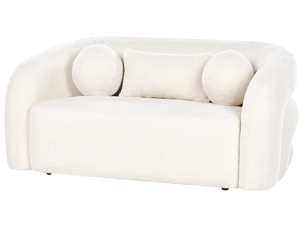 Sofa 2 Seater Boucle White Idalynn