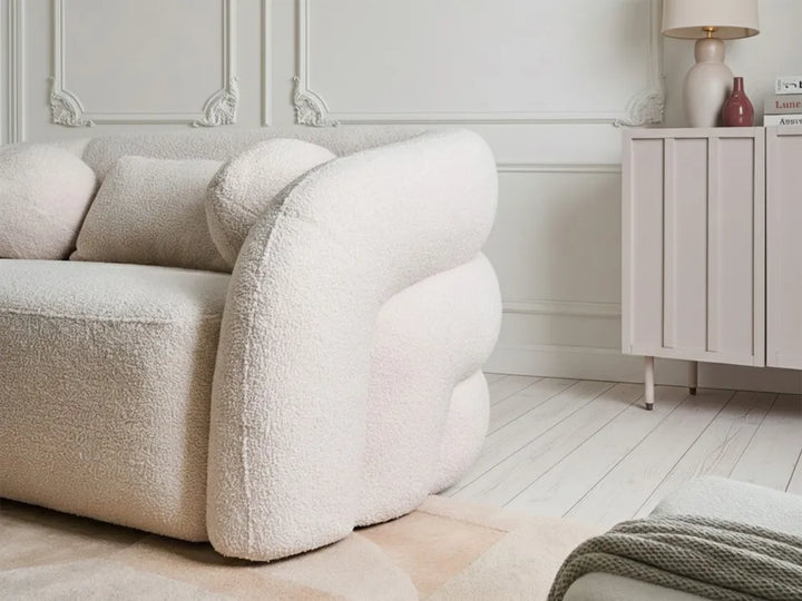 Sofa 2 Seater Boucle White Idalynn