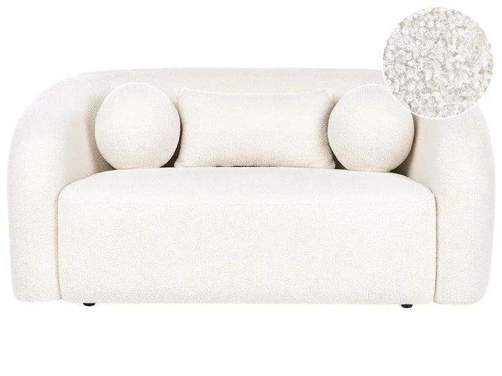 Sofa 2 Seater Boucle White Idalynn