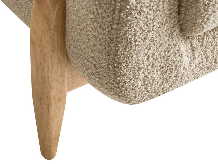 Sofa 2 Seater Boucle Beige Rilee