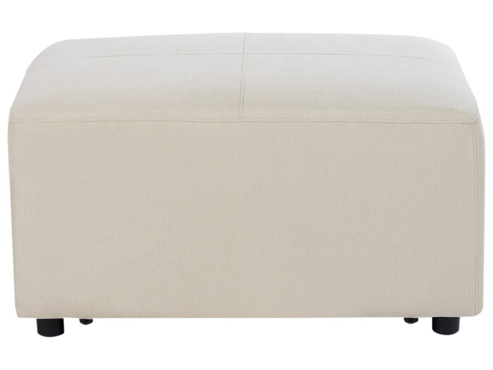Corner Sofa 4 Seater Fabric Light Beige with Ottoman Left Hand Olva