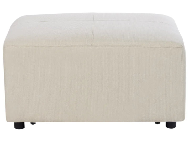 Corner Sofa 4 Seater Fabric Light Beige with Ottoman Left Hand Olva