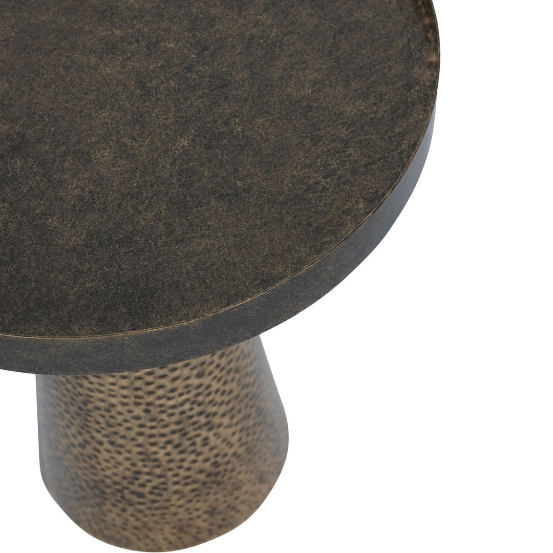 Libra Sandbanks Iron Side Table in Rustic Antique Gold