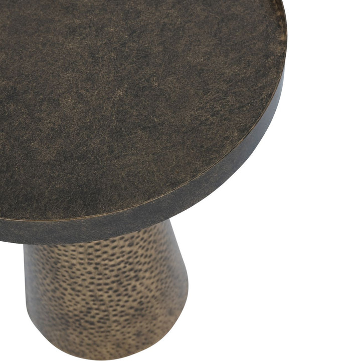 Libra Sandbanks Iron Side Table in Rustic Antique Gold