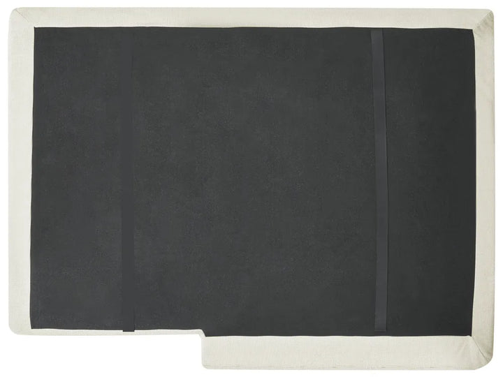 Corner Sofa 3 Seater Chenille Off-White Left Hand Emilio