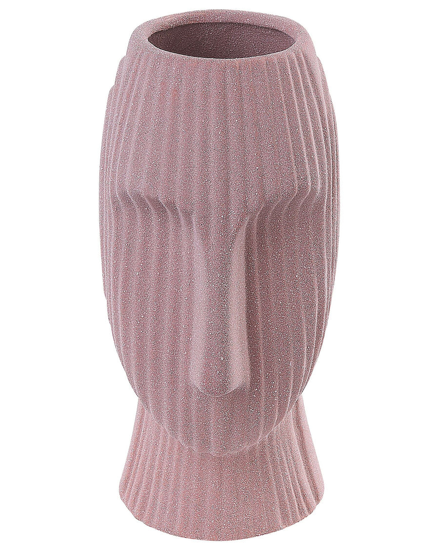 Pallini Flower Vase Stoneware 24 cm Peach Pink