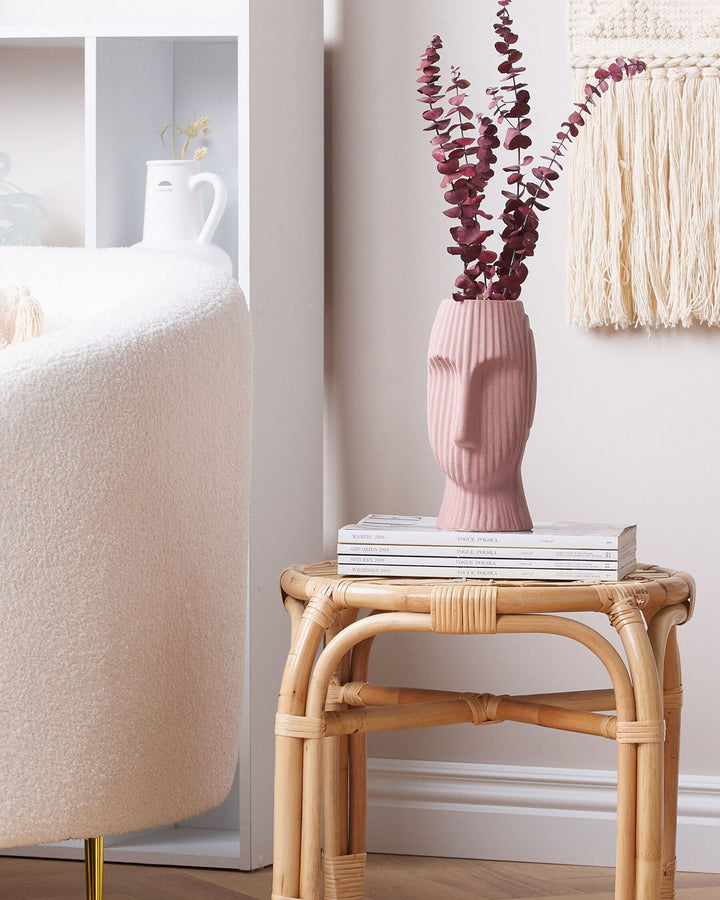 Pallini Flower Vase Stoneware 24 cm Peach Pink
