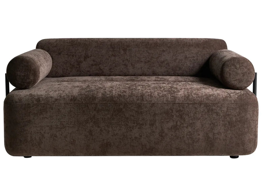 Brown sofa on a white background