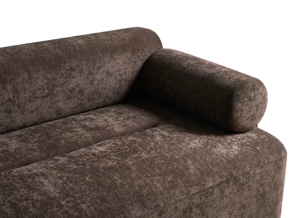 Sofa 2 Seater Chenille Dark Brown Lorna