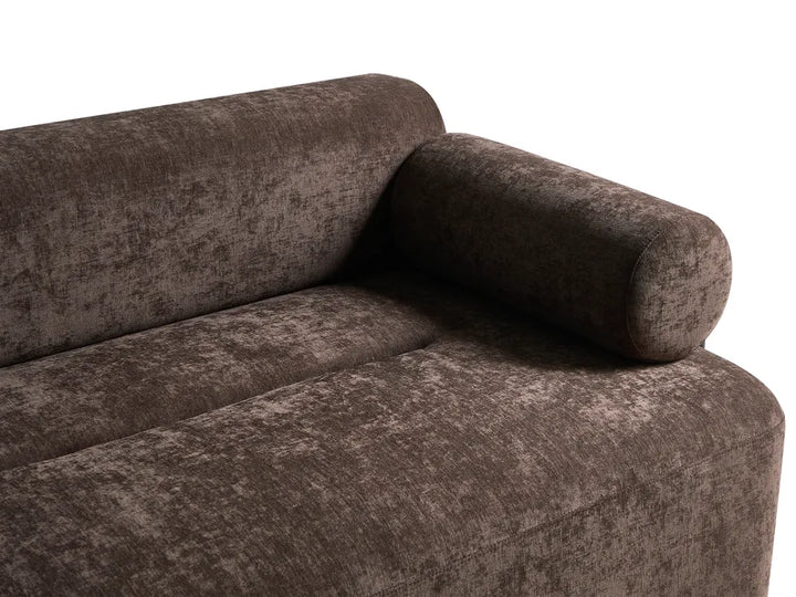 Sofa 2 Seater Chenille Dark Brown Lorna
