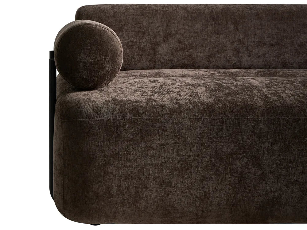 Sofa 2 Seater Chenille Dark Brown Lorna