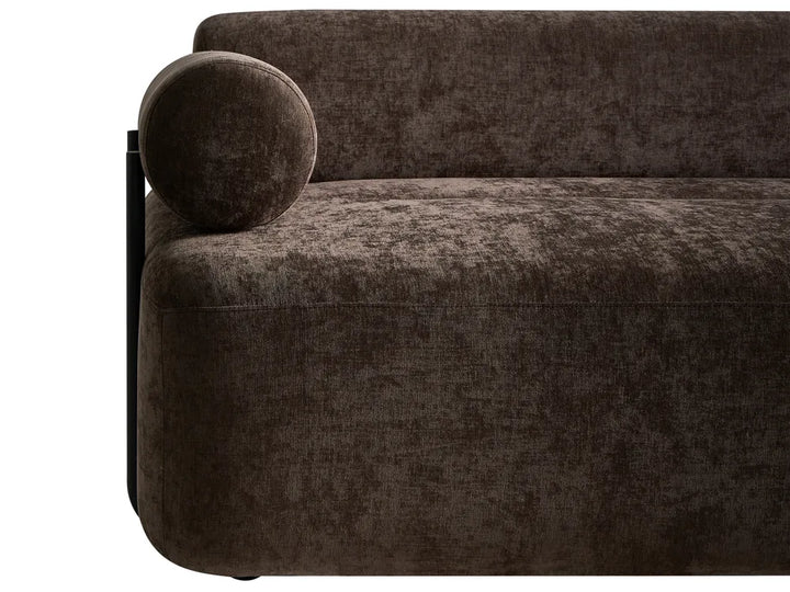Sofa 2 Seater Chenille Dark Brown Lorna