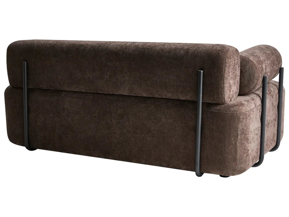 Sofa 2 Seater Chenille Dark Brown Lorna