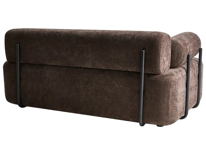 Sofa 2 Seater Chenille Dark Brown Lorna