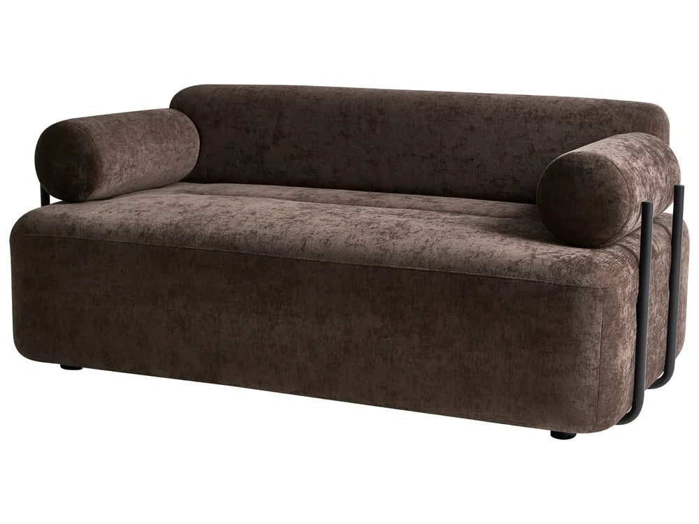 Sofa 2 Seater Chenille Dark Brown Lorna