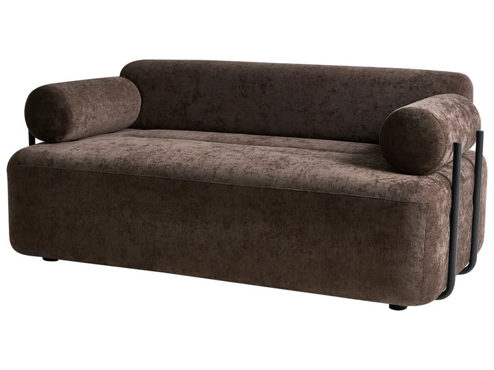 Sofa 2 Seater Chenille Dark Brown Lorna