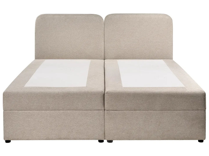 Divan Bed with Storage Fabric 180 x 200 cm (EU Super King) Taupe Gurtha