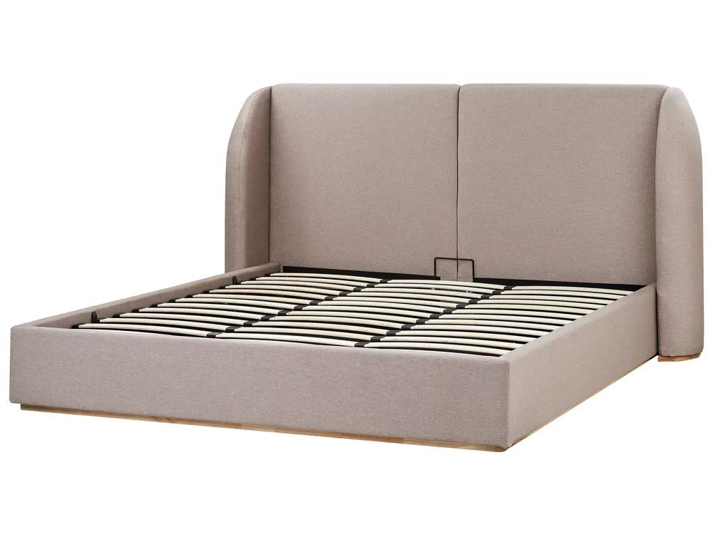 Ottoman Bed Fabric 180 x 200 cm (EU Super King) Taupe Allard