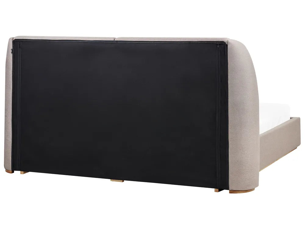 Ottoman Bed Fabric 180 x 200 cm (EU Super King) Taupe Allard