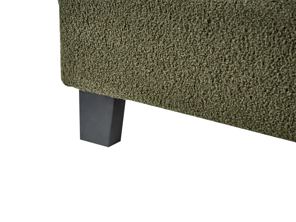 Bed without Headboard Boucle 90 x 200 cm (EU Single) Dark Green Noreno
