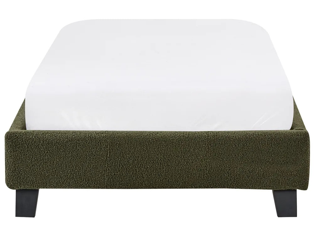 Bed without Headboard Boucle 90 x 200 cm (EU Single) Dark Green Noreno