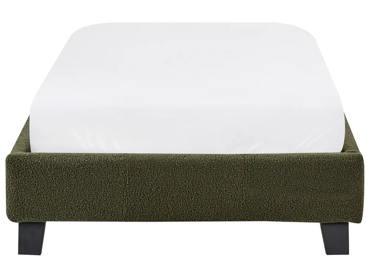 Bed without Headboard Boucle 90 x 200 cm (EU Single) Dark Green Noreno