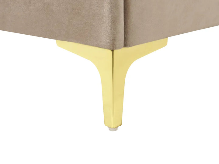 Bed Velvet 180 x 200 cm (EU Super King) Taupe Lirim