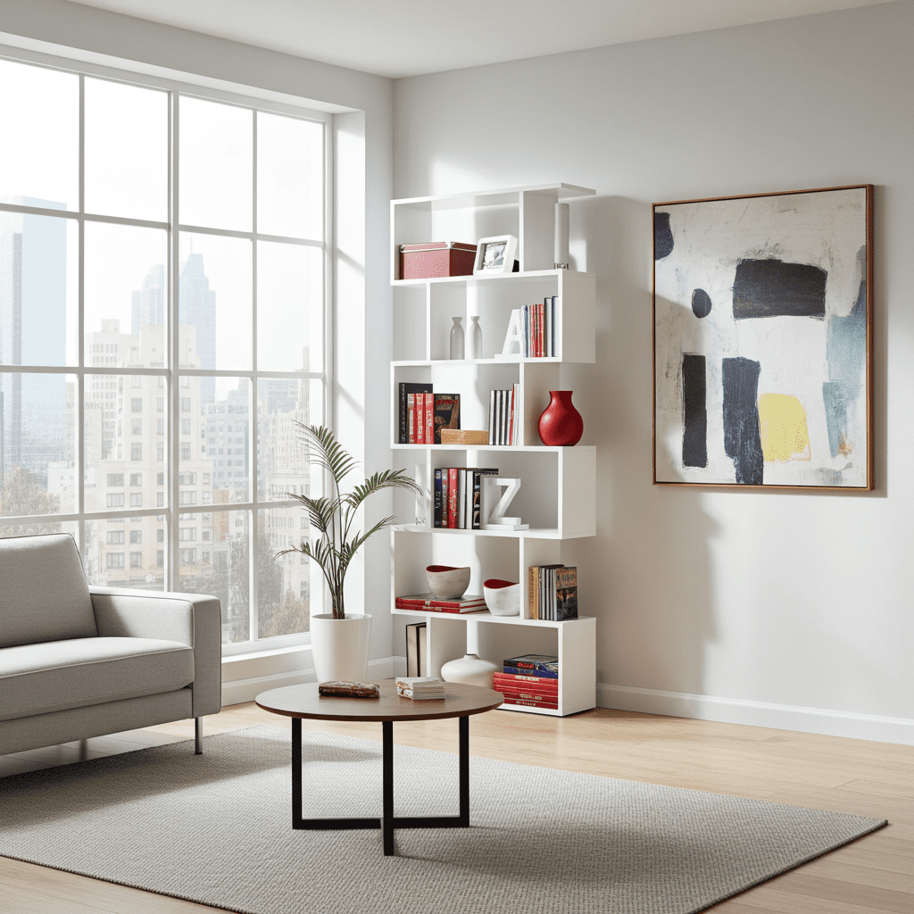 Gracyn White Gloss Bookcase