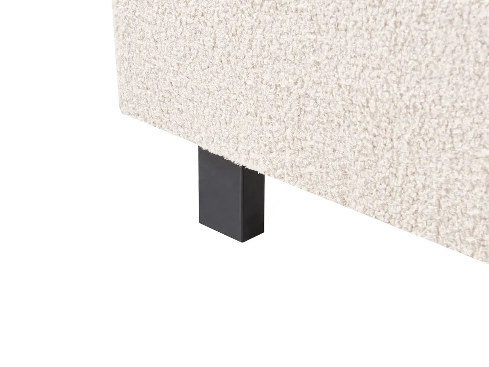 Bed Boucle 140 x 200 cm (EU Double) Off-White Belo