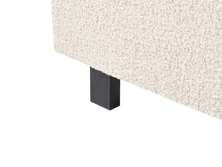 Bed Boucle 140 x 200 cm (EU Double) Off-White Belo