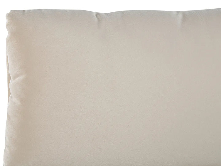 Ottoman Bed Velvet 180 x 200 cm (EU Super King) Light Beige Juanetta