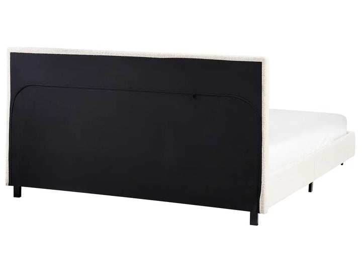 Bed Boucle 140 x 200 cm (EU Double) Off-White Belo