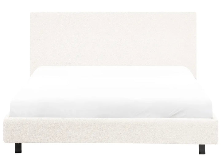 Bed Boucle 140 x 200 cm (EU Double) Off-White Belo