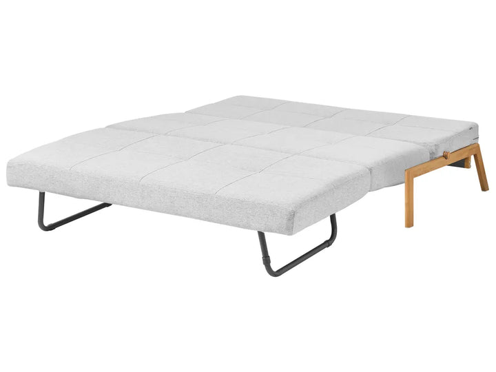 Sofa Bed 2 Seater Fabric Light Grey Blancha